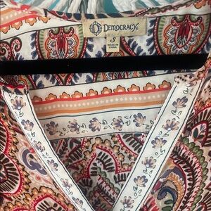 DEMOCRACY Paisley Blouse - Red and Orange